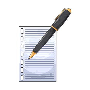 Illustration of paper and pen vector