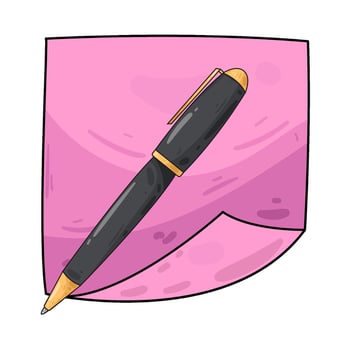 Illustration of paper and pen vector
