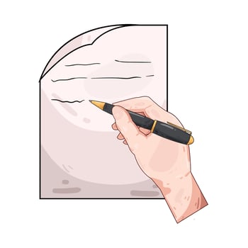 Illustration of writing vector
