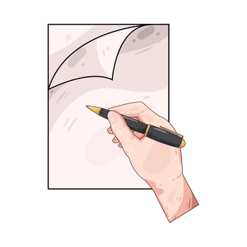Illustration of writing vector