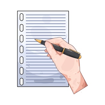 Illustration of writing vector
