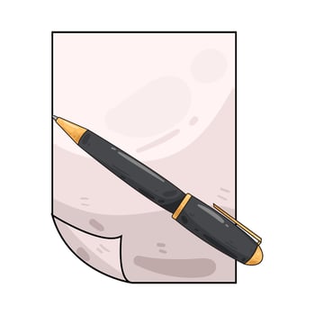 Illustration of paper and pen vector