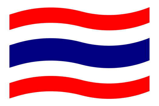 Flat illustration of the Thai flag. png