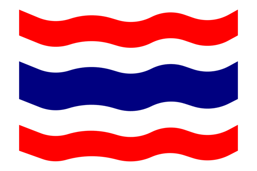 Flat illustration of the Thai flag. png
