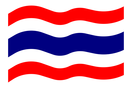 Flat illustration of the Thai flag. png