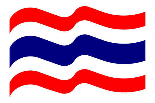 Flat illustration of the Thai flag. png