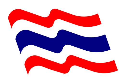 Flat illustration of the Thai flag. png