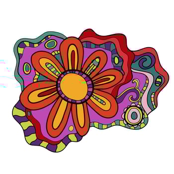 Creative fantasy doodle abstraction for coloring book, crazy surrealistic card isolated on white. vector