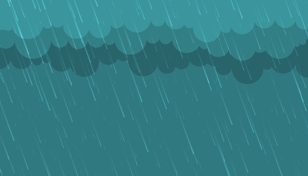 Monsoon season. Rainy season. Illustration of heavy rain. illustration of rain cloud vector