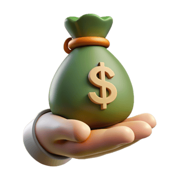 Hand Give Money Bag 3d Graphic png