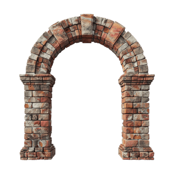 Brick Arch on Transparent Background png
