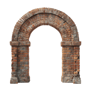 Brick Arch on Transparent Background png