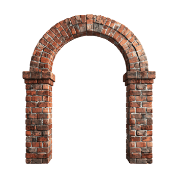 Brick Arch on Transparent Background png