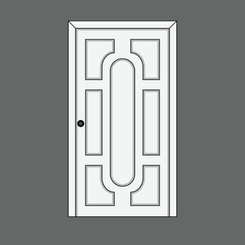 The Illustration of Door Building vector