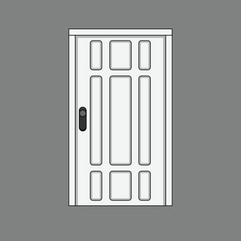 The Illustration of Door Building vector