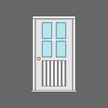 The Illustration of Door Building vector
