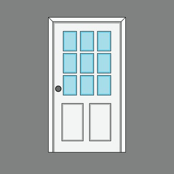 The Illustration of Door Building vector