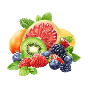 Mix Fruits Sliced on Transparent Background png