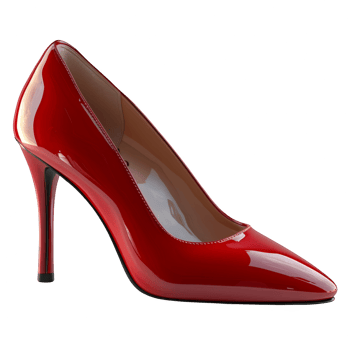 women red shoe on transparent background png