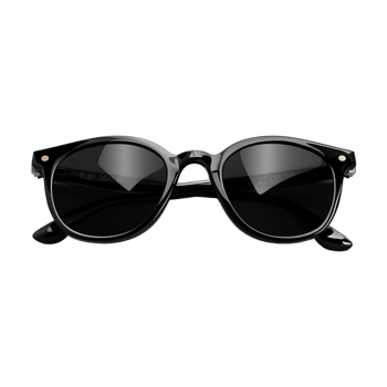 Black Glasses on Transparent Background png
