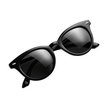 Black Glasses on Transparent Background png