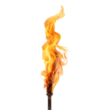 Flame Torch Vintage on Transparent Background png