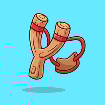 Slingshot Catapult Cartoon vector