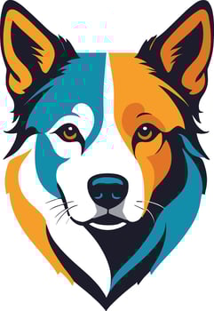 Geometric Art Meets Nature, The Wolf s Portrait vector