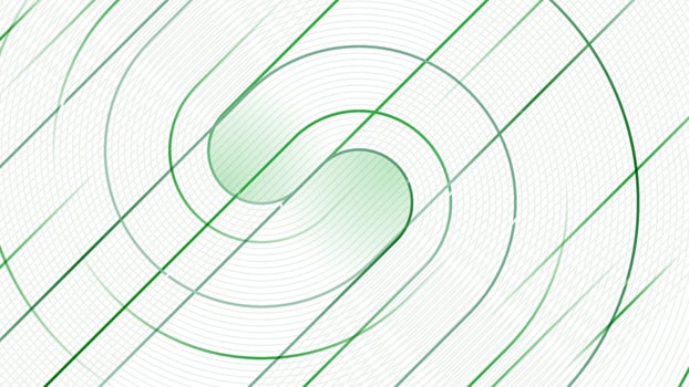 Wavy geometric abstract background with green lines. Rounded lines pattern. Modern minimalist gradient texture. Suit for banner, brochure, card, cover, flyer, poster, website. vector