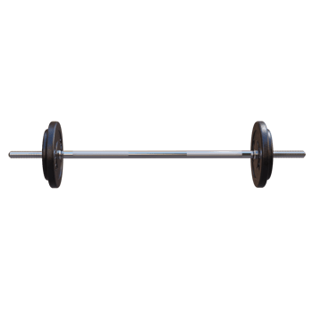 3d render barbell bar with weights with transparent background png