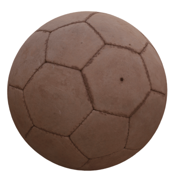 3d render old soccer ball with transparent background png