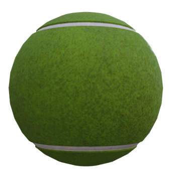 3d render tennis ball with transparent background png