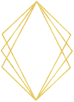 Luxury gold glitter geometric wedding frame png