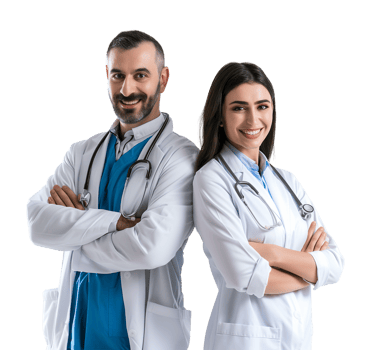 Doctor Team Isolated on Transparent Background png
