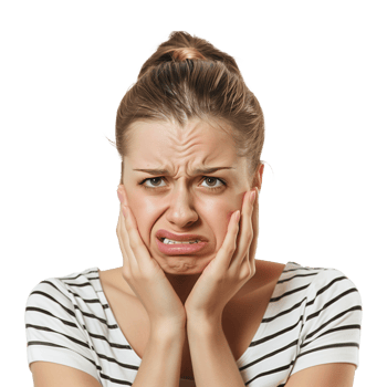 Disgusted Woman Isolated on Transparent Background png