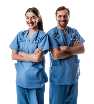 Nurse Team Crossed Arms Isolated on Transparent Background png