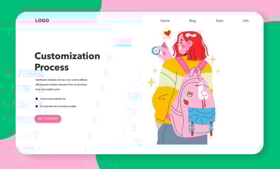 Teen Retail Customization concept. illustration. vector