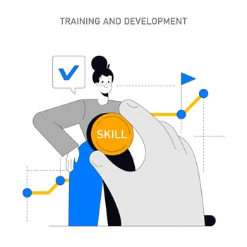 Recruting candidates. Flat Illustration vector