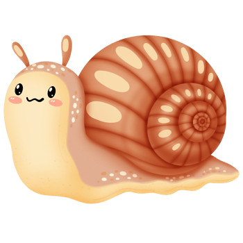 Cute cartoon snail png