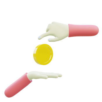 3 D illustration of give icon png