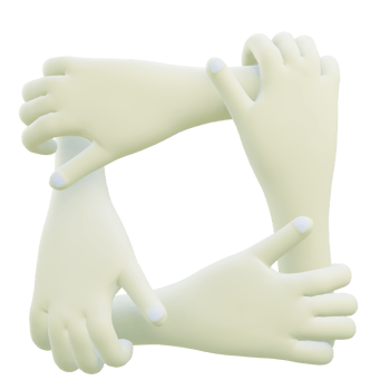 3 D illustration of solidarity icon png