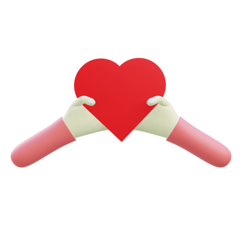 3 D illustration of heart icon png
