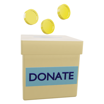 3 D illustration of box donation icon png