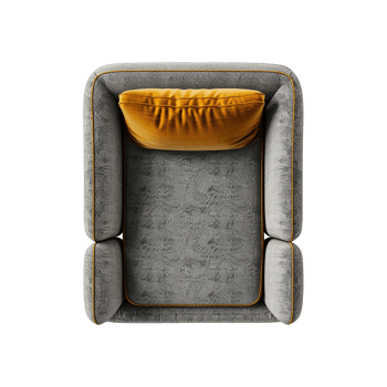 Top view bubble Sofa isolated on transparent background png