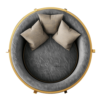 Top view bubble Sofa isolated on transparent background png