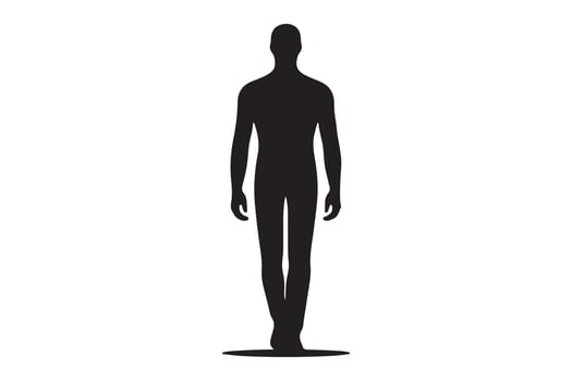 Man silhouette art illustration. vector