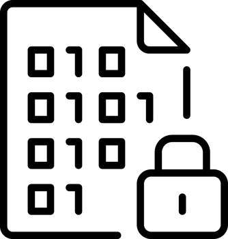 Binary code secure, File Document Icons, simple illustration editable stroke. png
