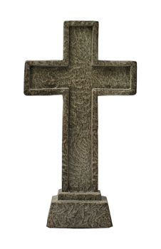 Memorial Intending Cross Isolated on Transparent Background png