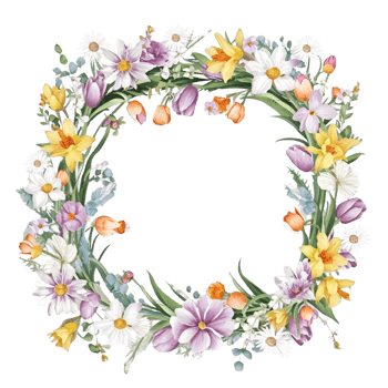 Cute watercolor frame png