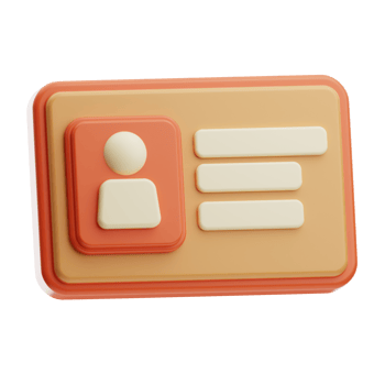 Id Card education school illustration 3d png